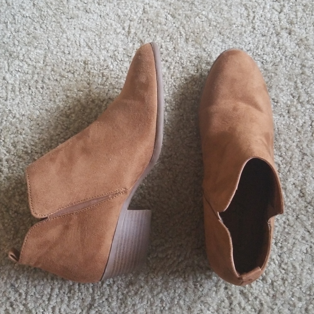 Brown ankle booties